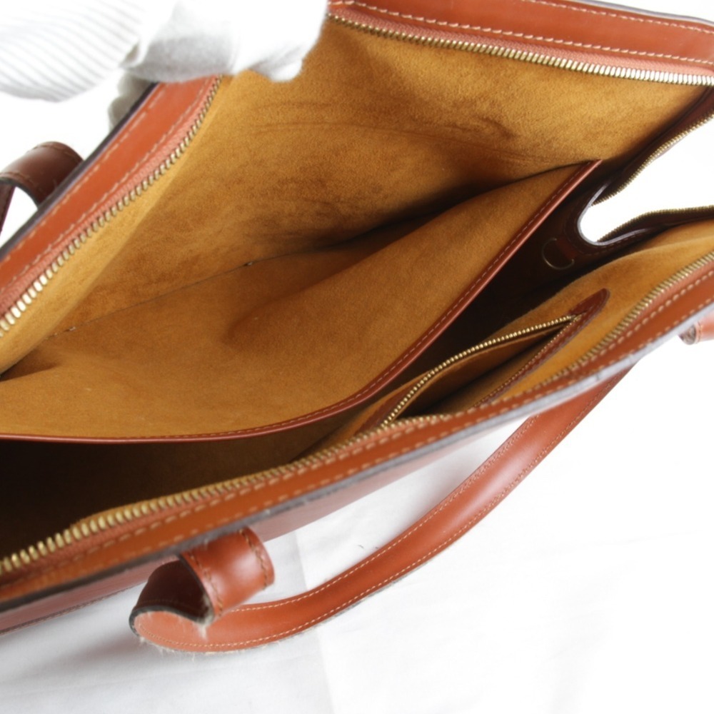 LOUIS VUITTON Authentic Brown Leather Tote Bag - Picture 8 of 10